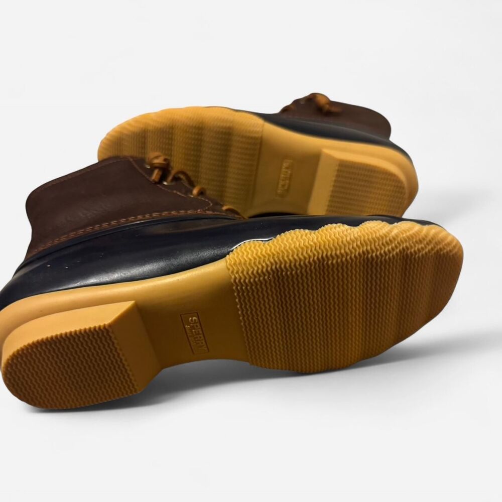 Sperry Women's Brown and Blue Duck Boots - Picture 5 of 6